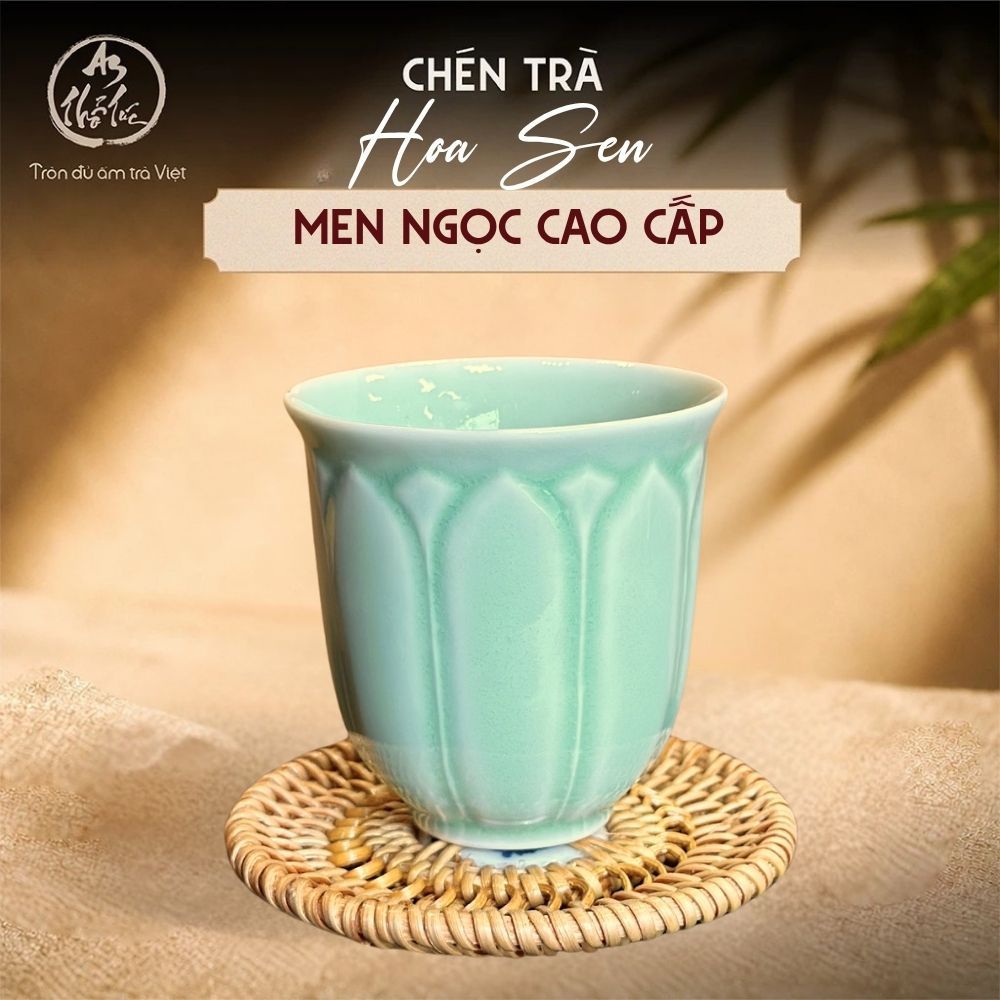 Chén Hoa Sen Men Ngọc/ Men Tro – An Thổ Túc