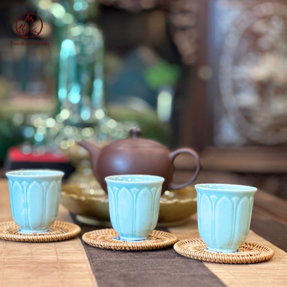 Chén Hoa Sen Men Ngọc/ Men Tro – An Thổ Túc