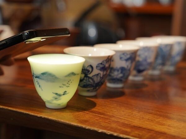 Chén trà Sứ Cao (6 cái) – Vẽ tay- An Thổ Túc