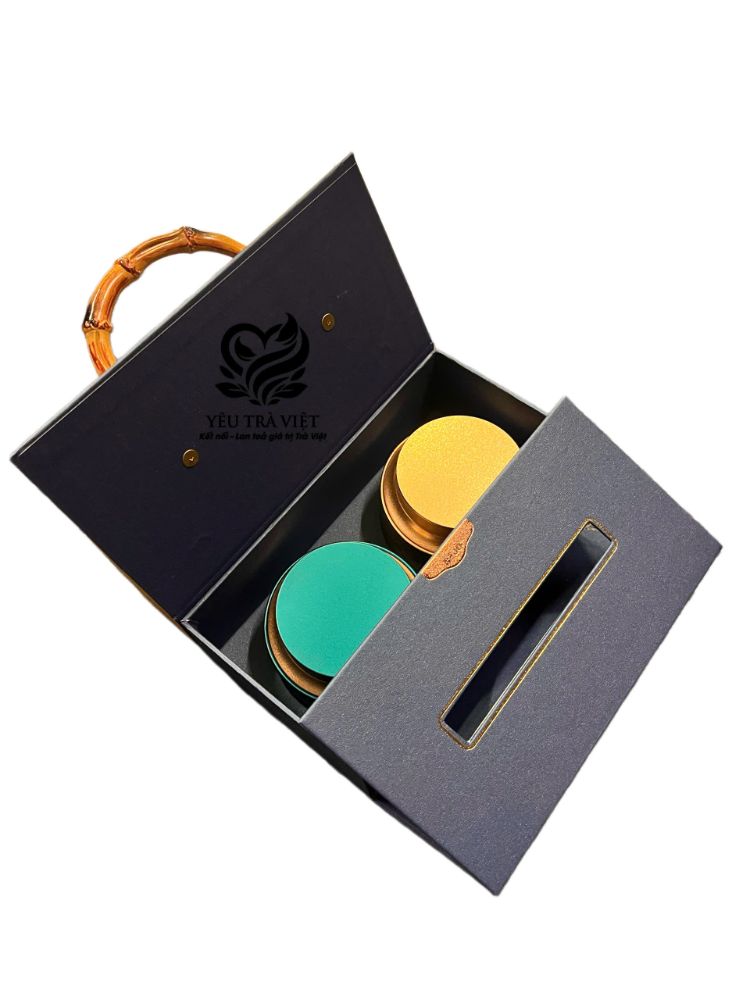 Set Quà Tặng Trà Cao Sơn – 100g Ô Long Shan Xanh & 50g Hồng Trà Chốt Đỉnh 2.000