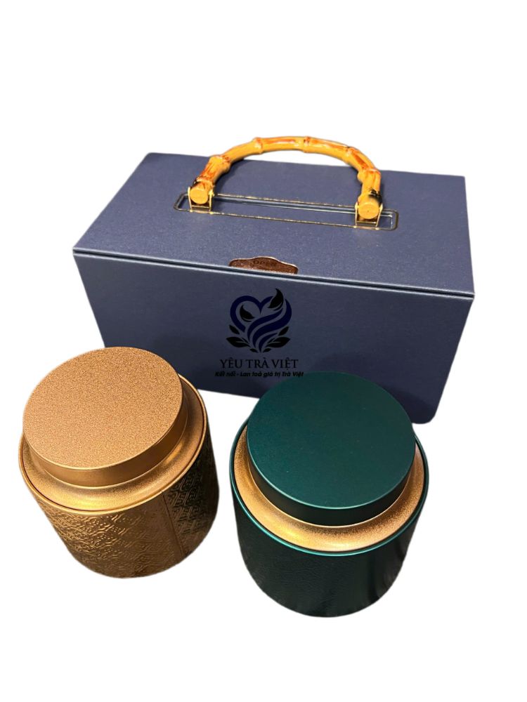 Set Quà Tặng Trà Cao Sơn – 100g Ô Long Shan Xanh & 50g Hồng Trà Chốt Đỉnh 2.000